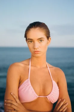 Zulu & Zephyr Signature Halter Top - Sea Pink Clearance