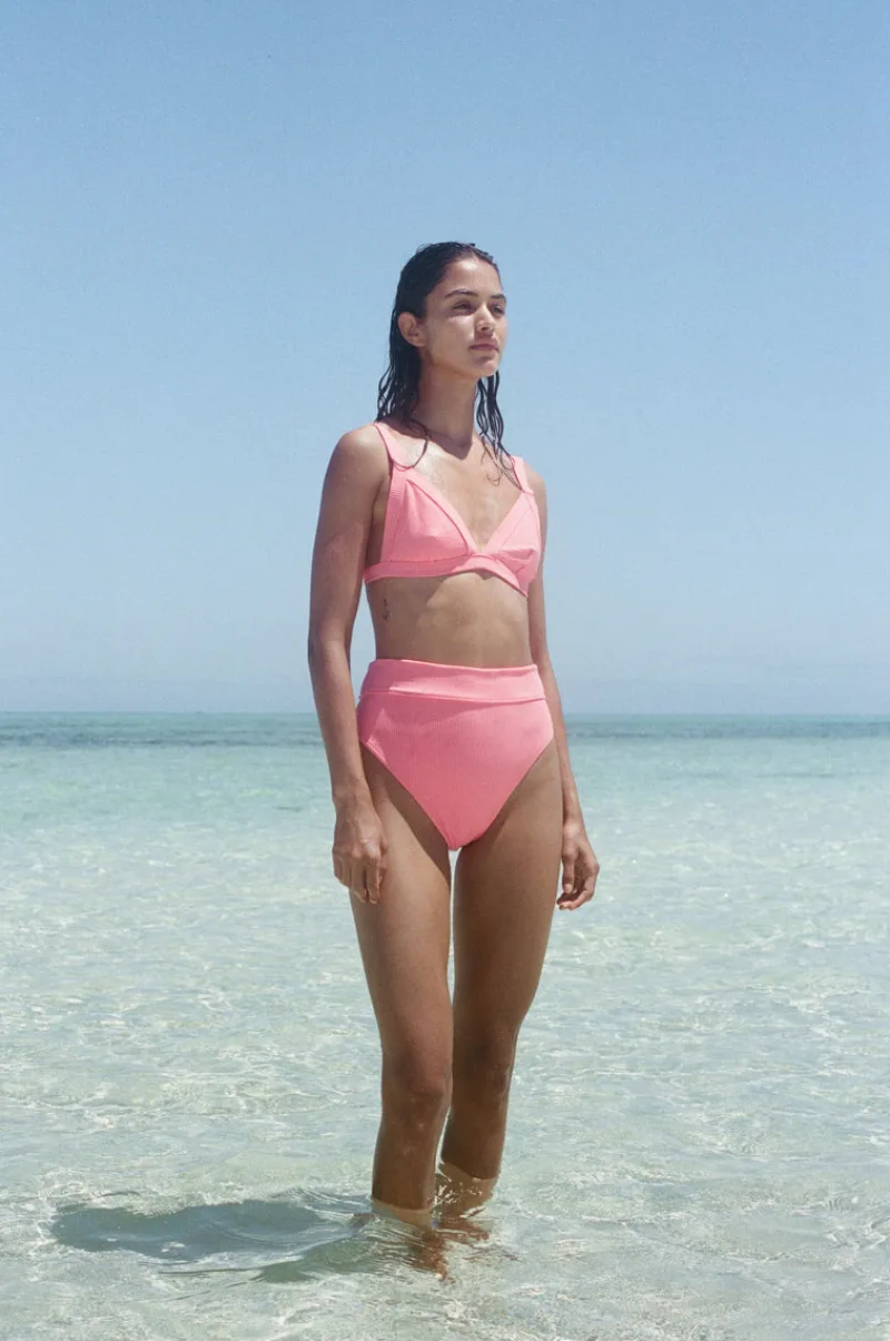 Zulu & Zephyr Signature High Waisted Brief - Coral Cheap