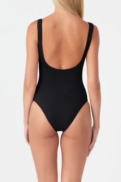 Zulu & Zephyr Signature Scooped Back One Piece - Black Outlet