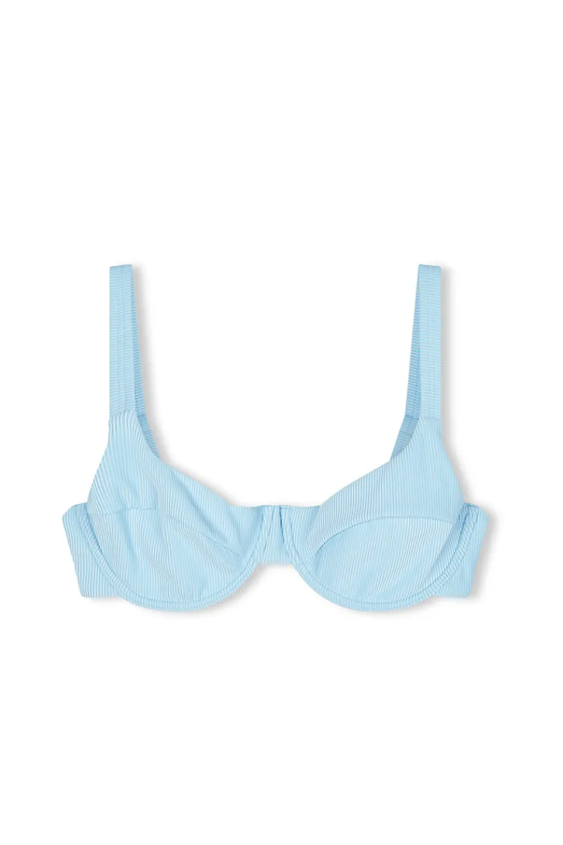 Zulu & Zephyr Signature Stripe Adjustable Bra Cup - Shallow Blue New