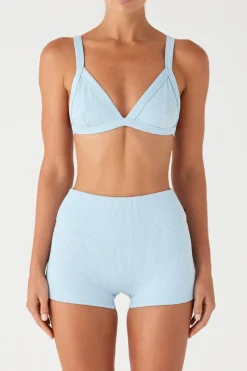 Zulu & Zephyr Signature Stripe Boy Short - Shallow Blue Flash Sale