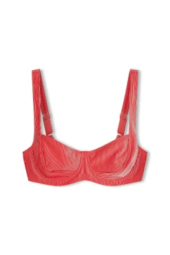 Zulu & Zephyr Signature Stripe Bra Cup - Chilli Red Discount