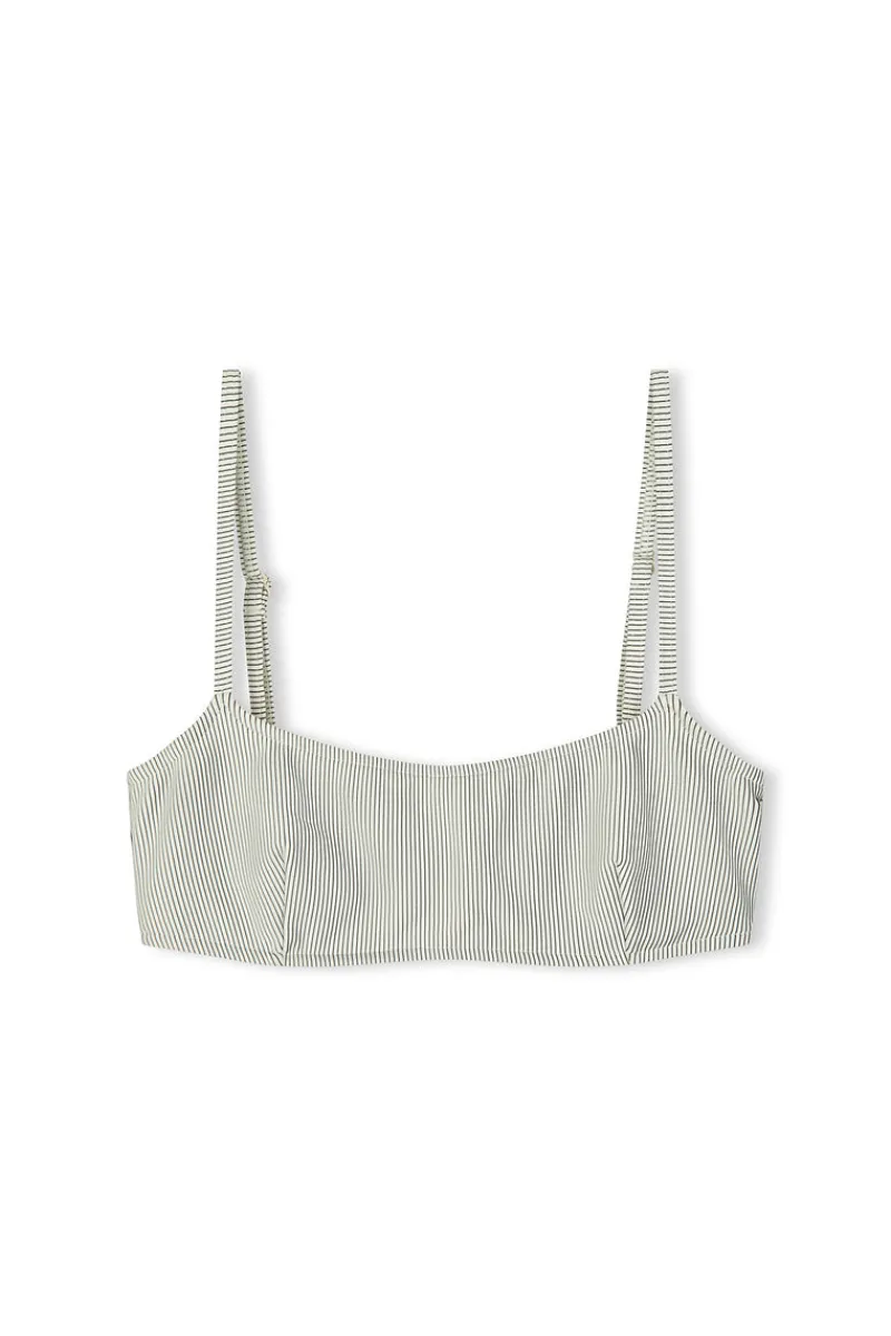 Zulu & Zephyr Signature Stripe Bralette Top - Coconut Best Sale
