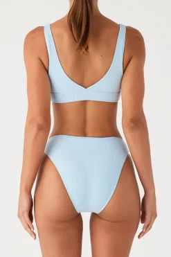 Zulu & Zephyr Signature Stripe High Cut Brief - Shallow Blue Best Sale