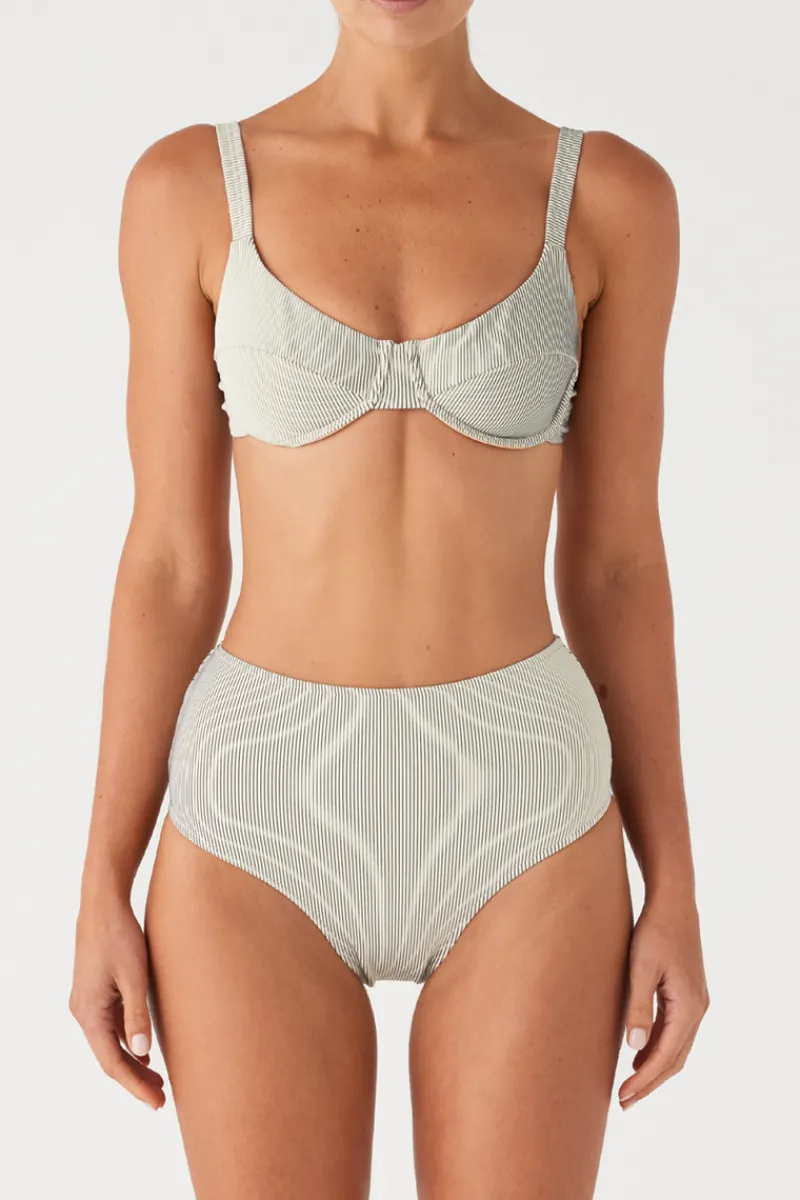 Zulu & Zephyr Signature Stripe High Full Brief - Coconut Online