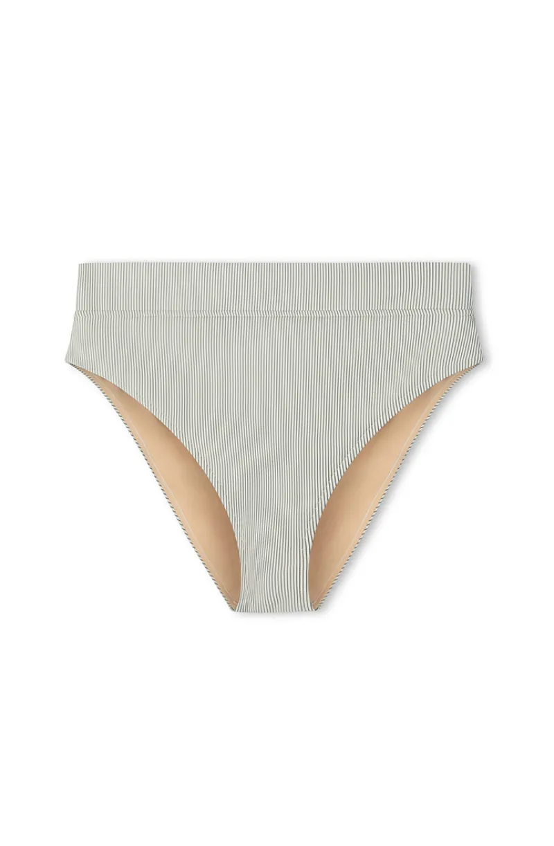 Zulu & Zephyr Signature Stripe High Waisted Brief - Coconut Best Sale