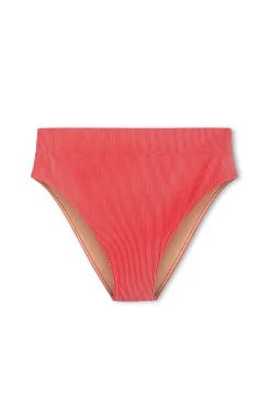 Zulu & Zephyr Signature Stripe High Waisted Brief - Chilli Red Cheap