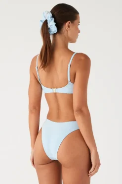 Zulu & Zephyr Signature Stripe Scrunchie - Shallow Blue Sale