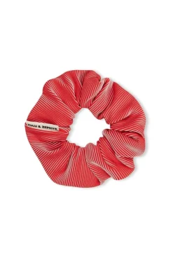 Zulu & Zephyr Signature Stripe Scrunchie - Chilli Red Clearance