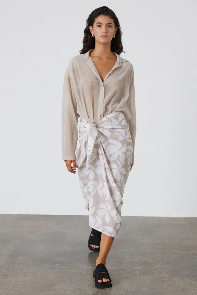 Zulu & Zephyr Silver Sheer Textured Shirt Best Sale