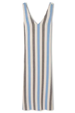 Zulu & Zephyr Sky Stripe Organic Cotton Blend Dress Shop