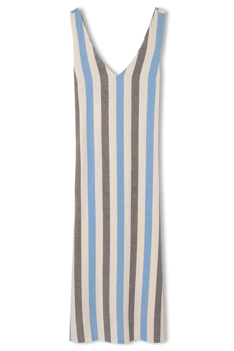 Zulu & Zephyr Sky Stripe Organic Cotton Blend Dress Shop