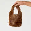 Zulu & Zephyr Small Beaded Bucket Bag - Walnut Sale
