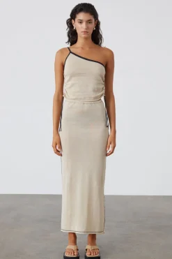 Zulu & Zephyr Stone Contrast Knit Crop Top Flash Sale