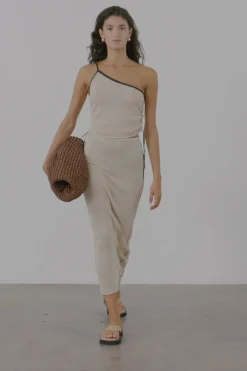 Zulu & Zephyr Stone Contrast Knit Crop Top Flash Sale