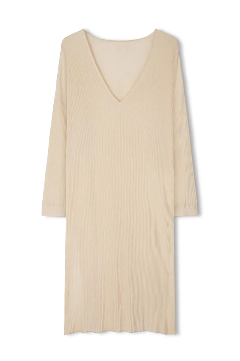 Zulu & Zephyr Stone Organic Linen Blend Knit Dress Fashion