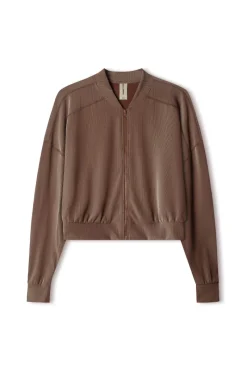 Zulu & Zephyr Stripe Rib Jacket - Chocolate Store