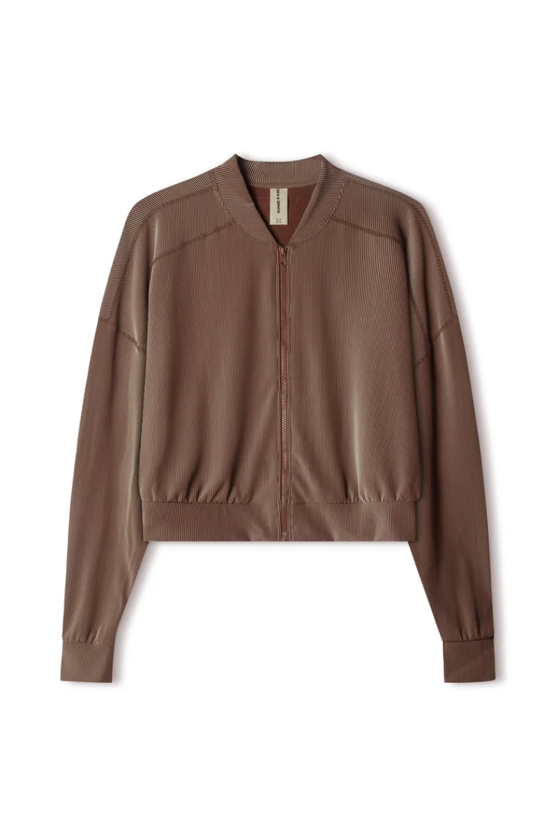 Zulu & Zephyr Stripe Rib Jacket - Chocolate Store