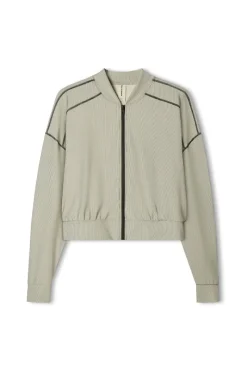 Zulu & Zephyr Stripe Rib Jacket - Coconut Flash Sale