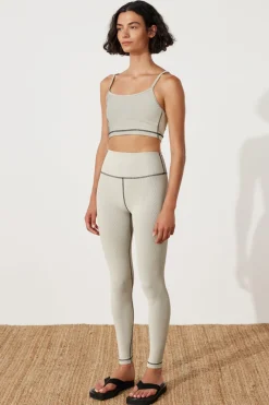 Zulu & Zephyr Stripe Rib Legging - Coconut Cheap