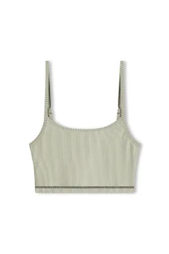Zulu & Zephyr Stripe Rib Singlet - Coconut Fashion