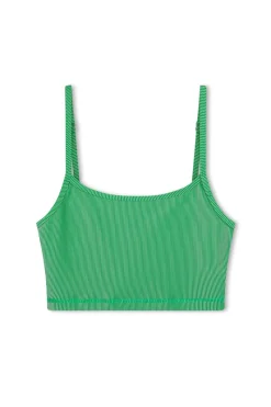 Zulu & Zephyr Stripe Rib Singlet - Parrot Green Fashion