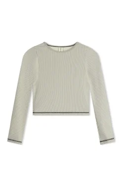 Zulu & Zephyr Stripe Rib Top - Coconut Online