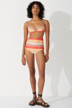 Zulu & Zephyr Sun Stripe Tie Balconette Bra Cup Discount