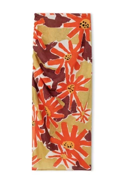 Zulu & Zephyr Wildflowers Rouched Linen Skirt Clearance