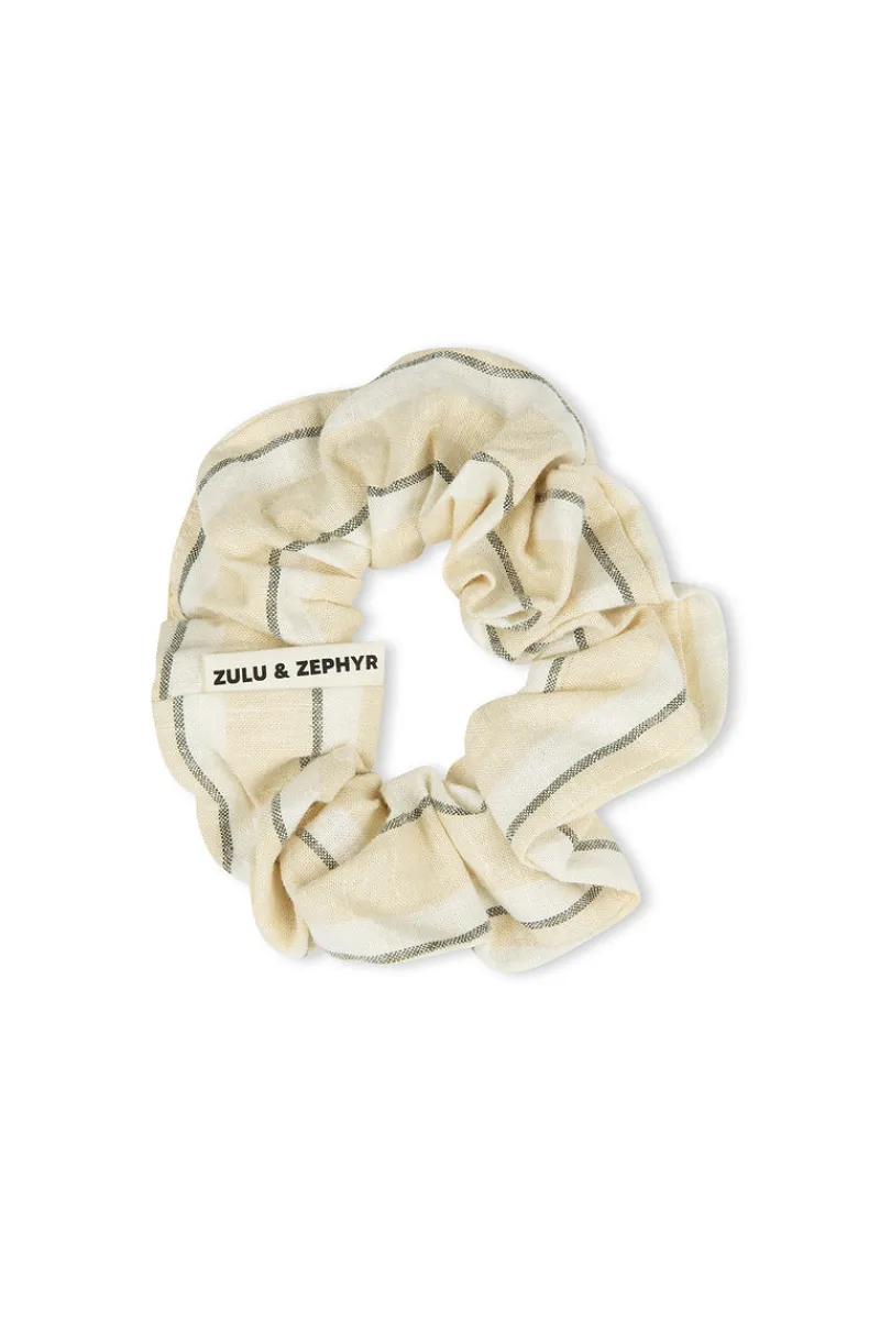 Zulu & Zephyr Woven Scrunchie - Shadow Stripe Hot
