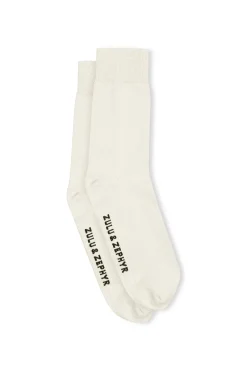 Zulu & Zephyr Logo Socks - Cream Hot