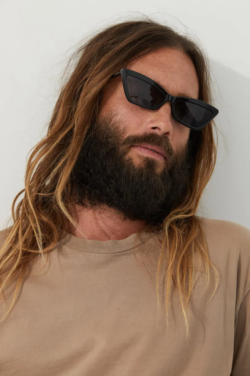 Zulu & Zephyr x Local Supply - Slim Cat Eye Sunglasses - Black Store