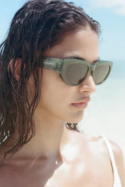 Zulu & Zephyr x Local Supply - Oval Sunglasses - Olive Hot