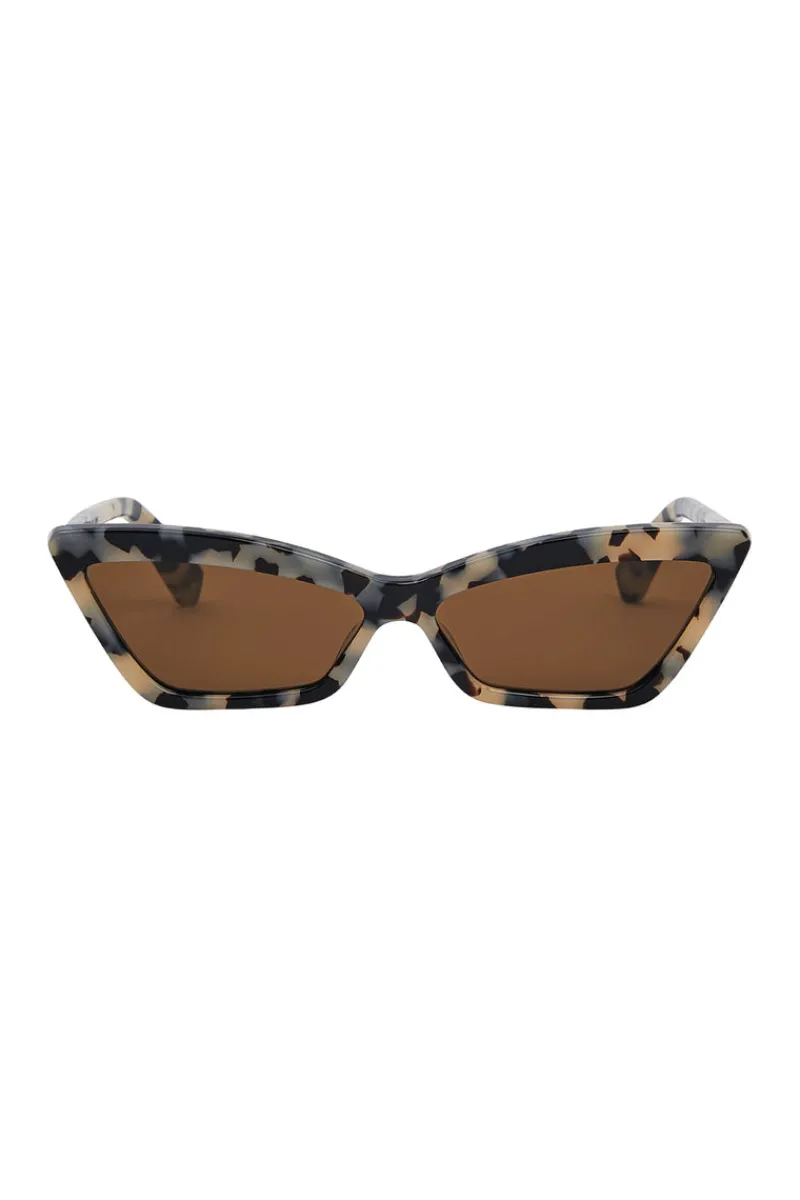 Zulu & Zephyr x Local Supply - Slim Cat Eye Sunglasses - Tortoise Cheap
