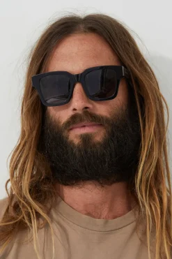 Zulu & Zephyr x Local Supply - Square Sunglasses - Black Shop