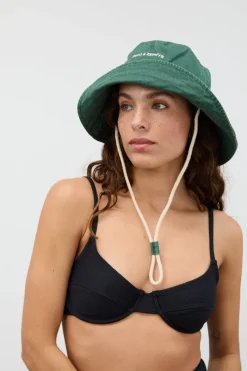 Zulu & Zephyr ZZ Logo Bucket Hat - Tallow Green Online